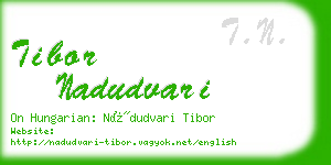 tibor nadudvari business card